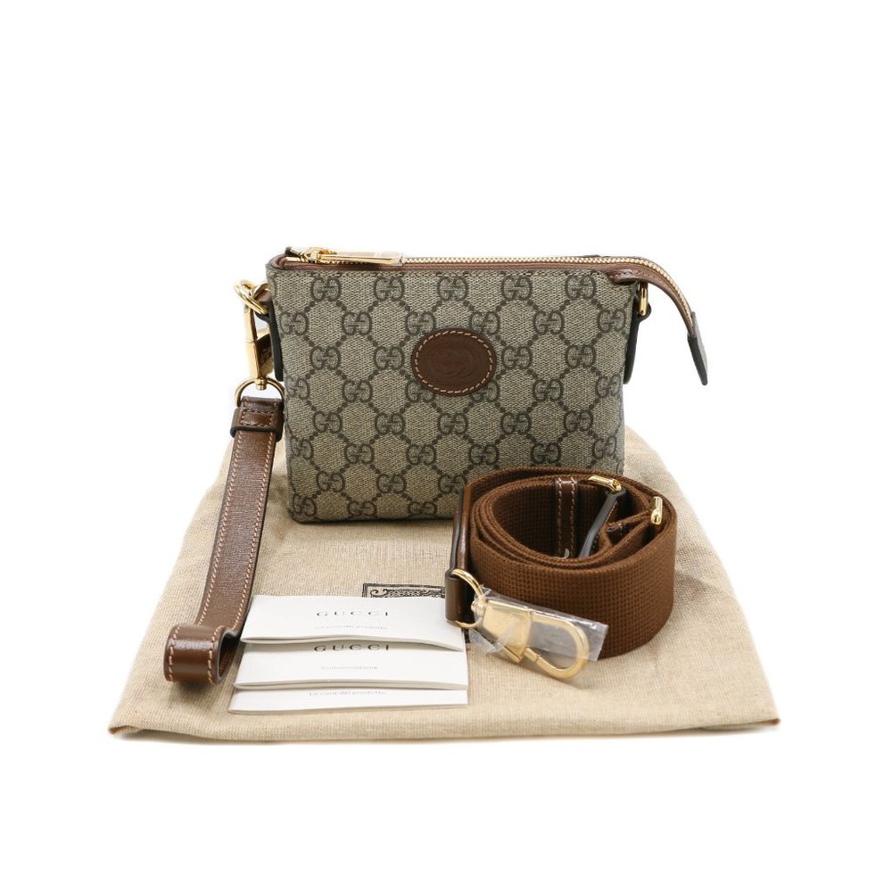 13244 - Gucci GG Supreme Canvas Interlocking G Messenger Bag 723306